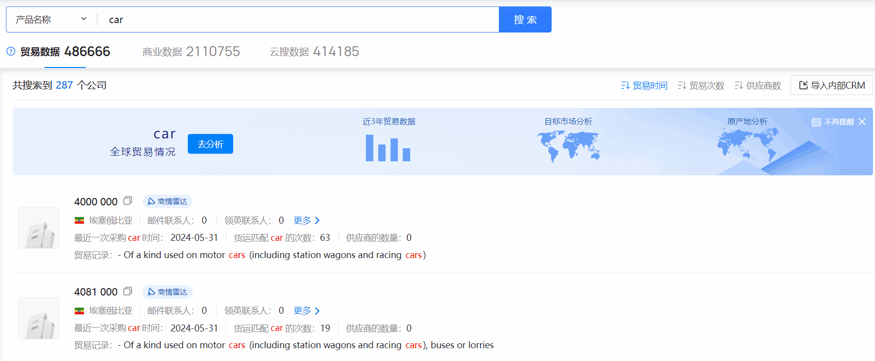 埃塞俄比亚海关数据,海关数据,EVO视讯官网海关数据